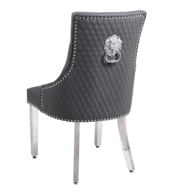 Majestic LION Knocker Dining Chair Set of 2 - Hudson Grey